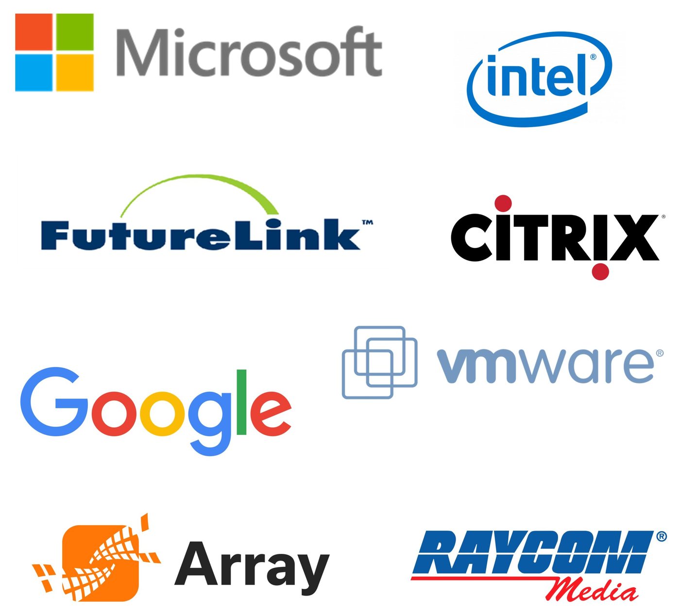 Exit partner logos including Microsoft, Intel, Citrix, Google, VMware, and Raycom Media